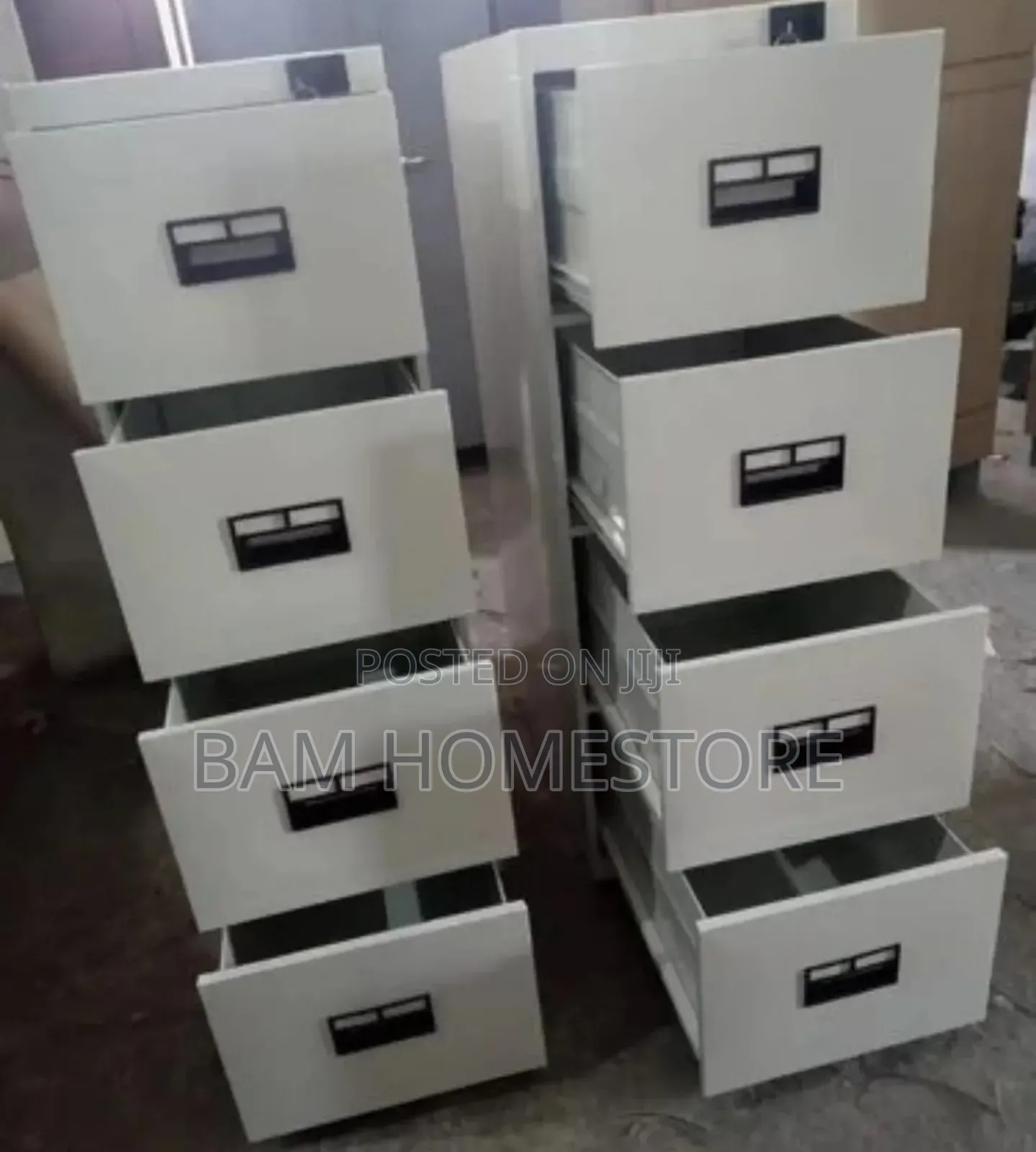 4 Metal Lockable Drawers