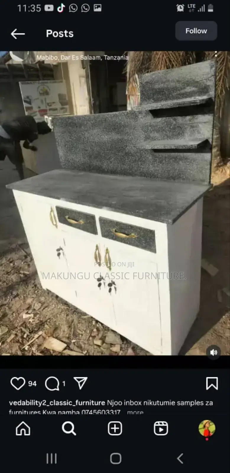 Kitchen Cabinet Milango Miwili Na Milango Mitatu