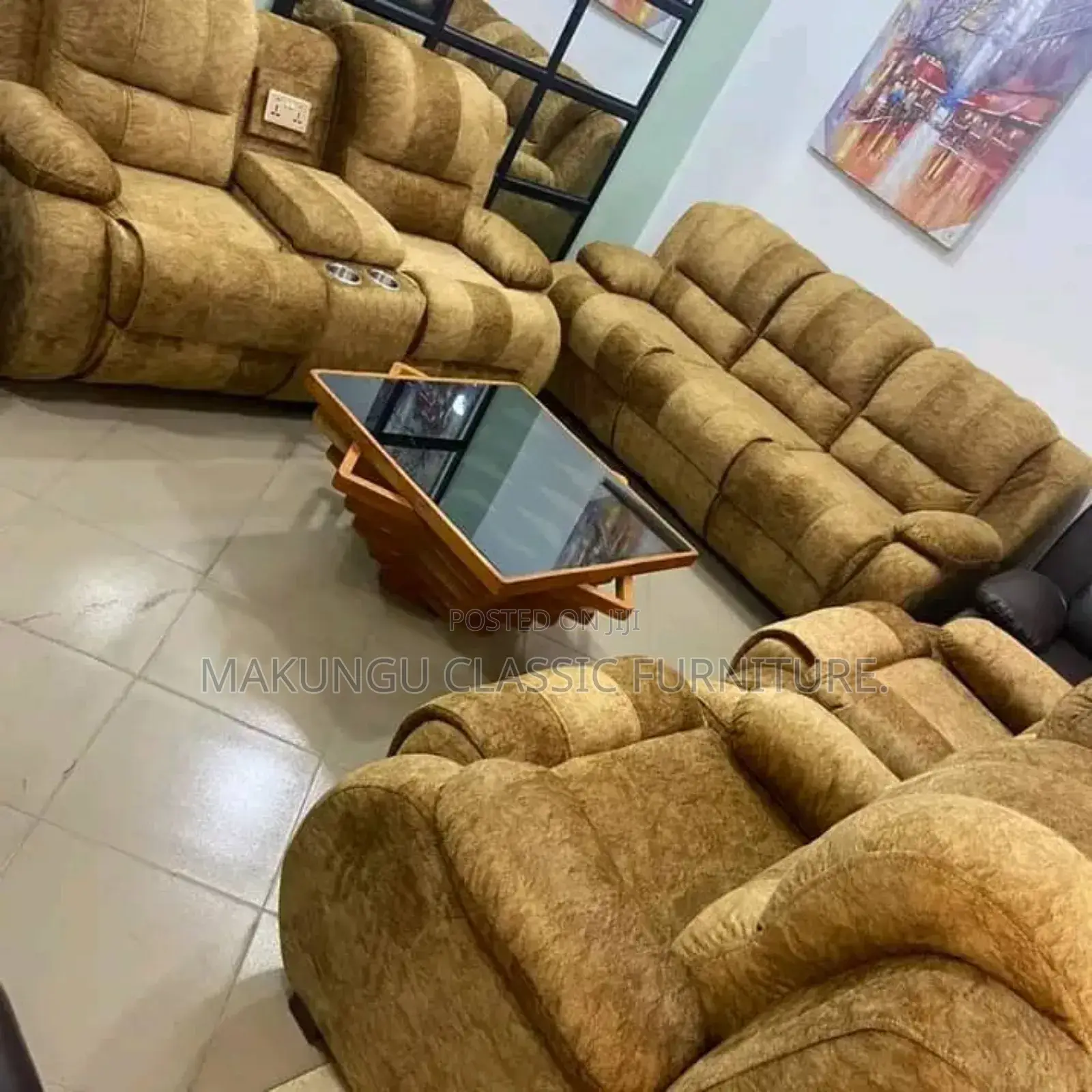 Sofa Sets Za 3:2:2 Ni Fabric Material