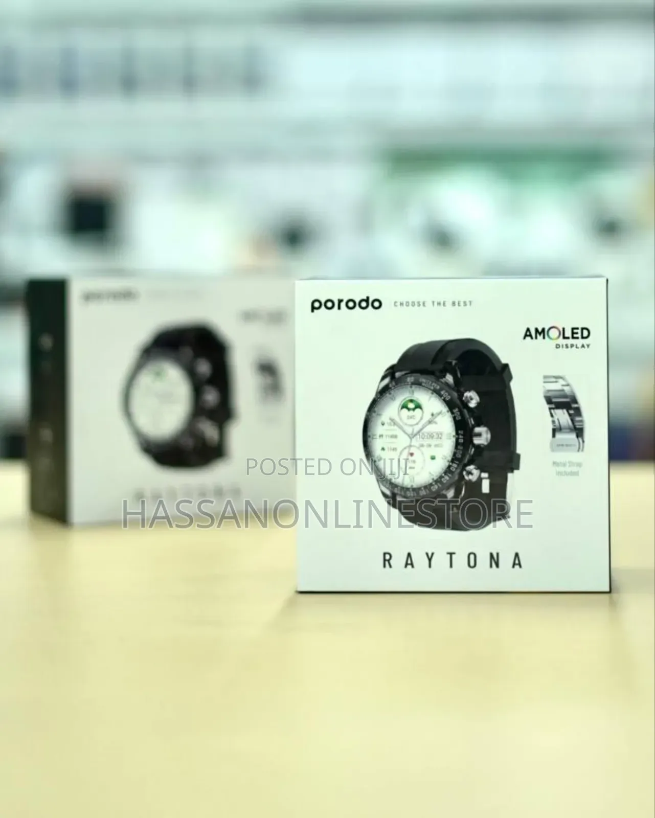 Porodo Raytona Smart Watch With Silicone And Metal Strap