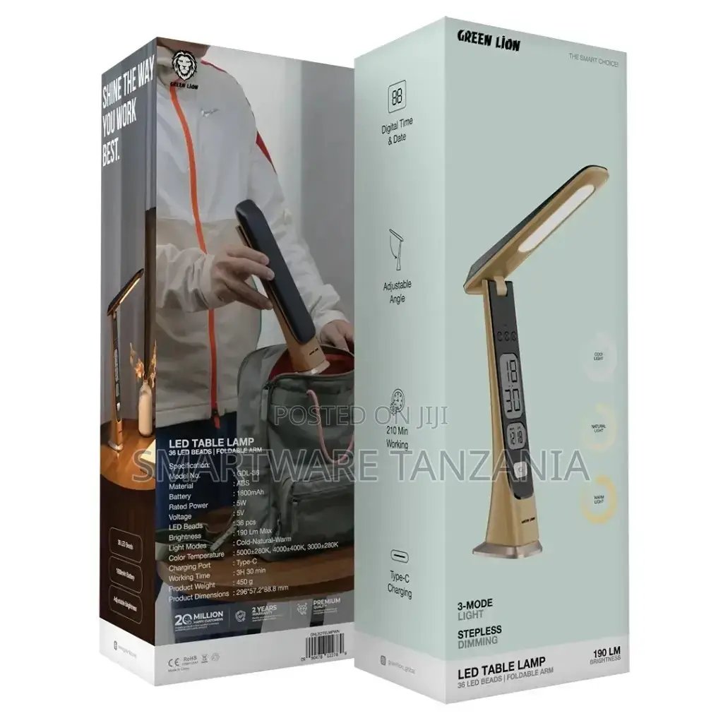 Table Lampgreen Lion Led Table Lamp - Wooden