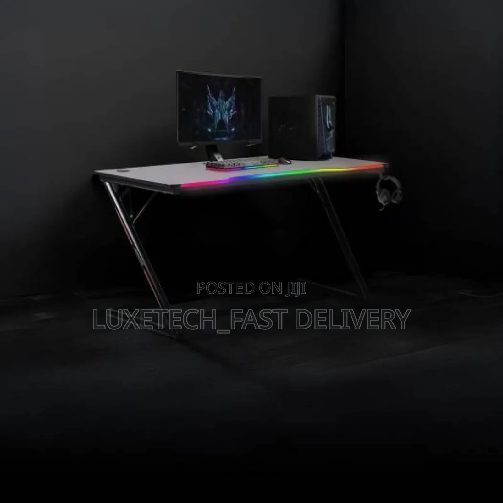 Porodo Gaming Desk With RGB Led Lighting