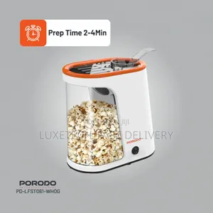 Porodo Air-Popped Popcorn Maker - Oil-Free Popping