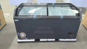 Commercial Chest Freezer With a Curved, Sliding Glass Lid