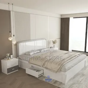 Platform Storage Bed With Bed Side Drawer