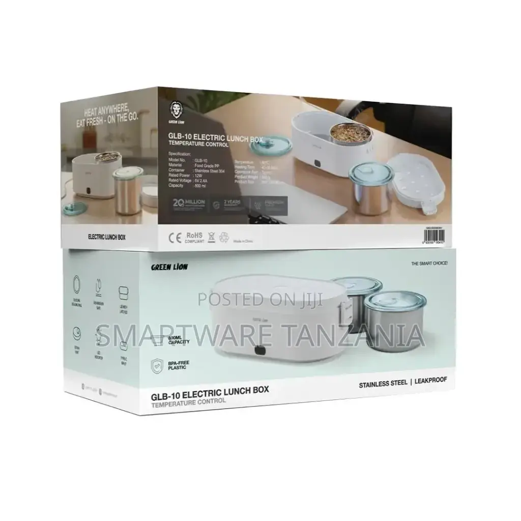Green Lion Electronic Lunch Box 800ml - White