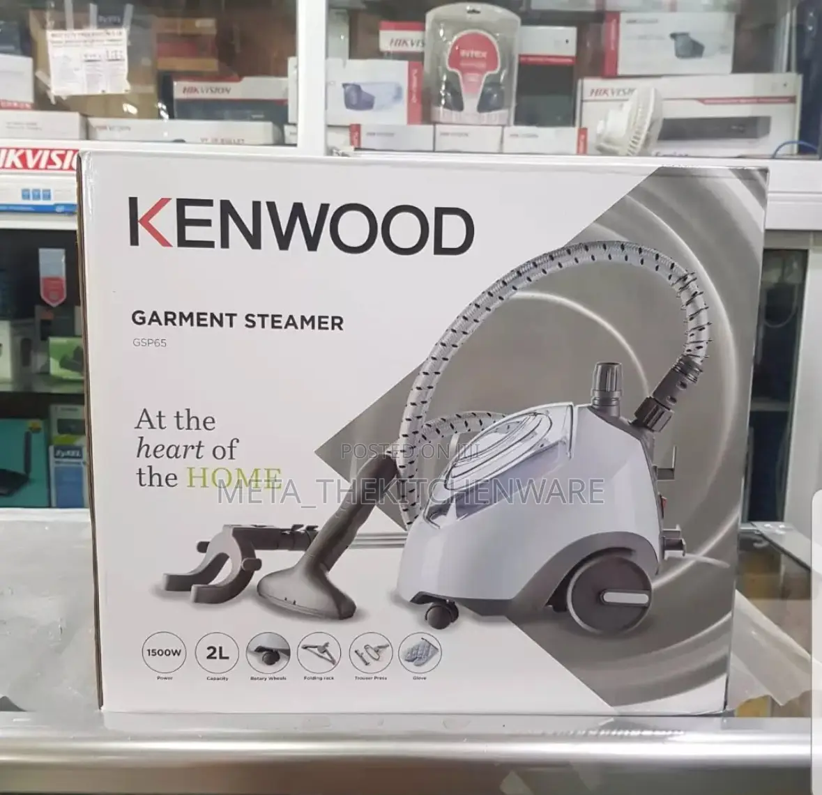 Kenwood Garment Steamer 2l 1500w Gsp65.000wh