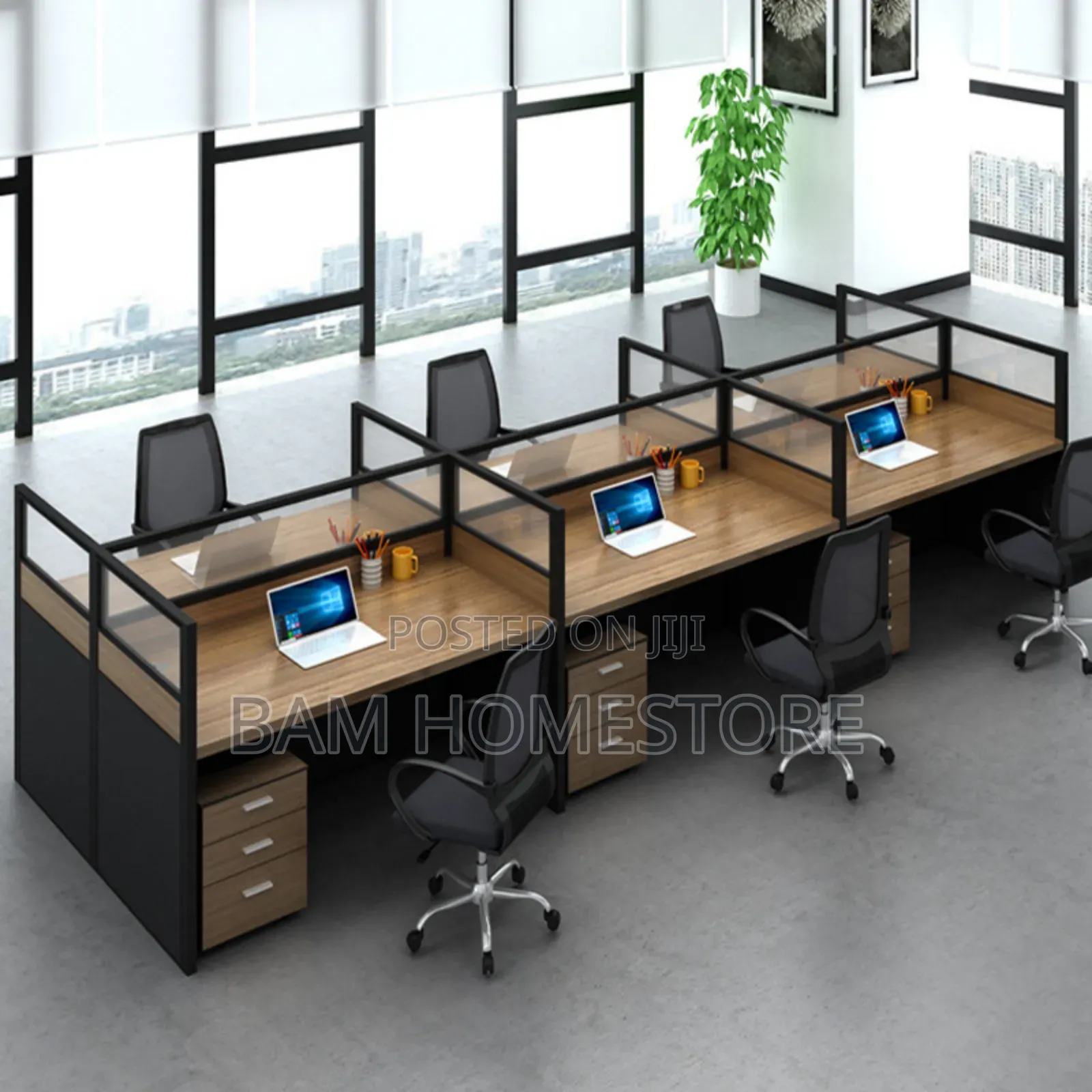 Modern Office Desk/Working Station for 6 Staffs