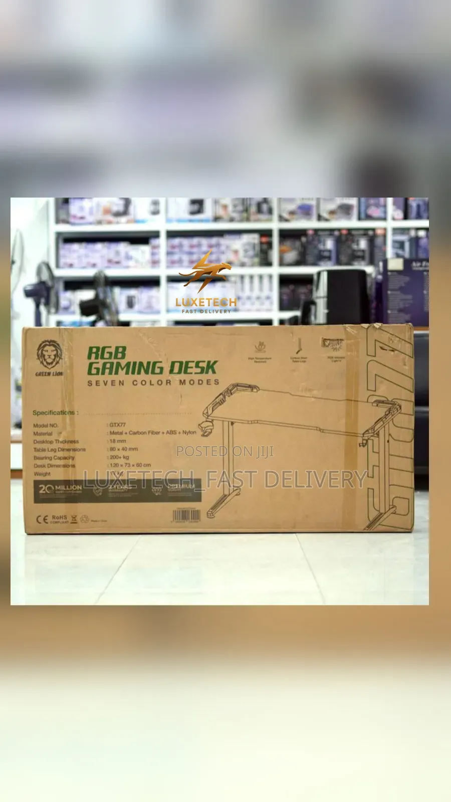 Green Lion RGB Gaming Desk/Table