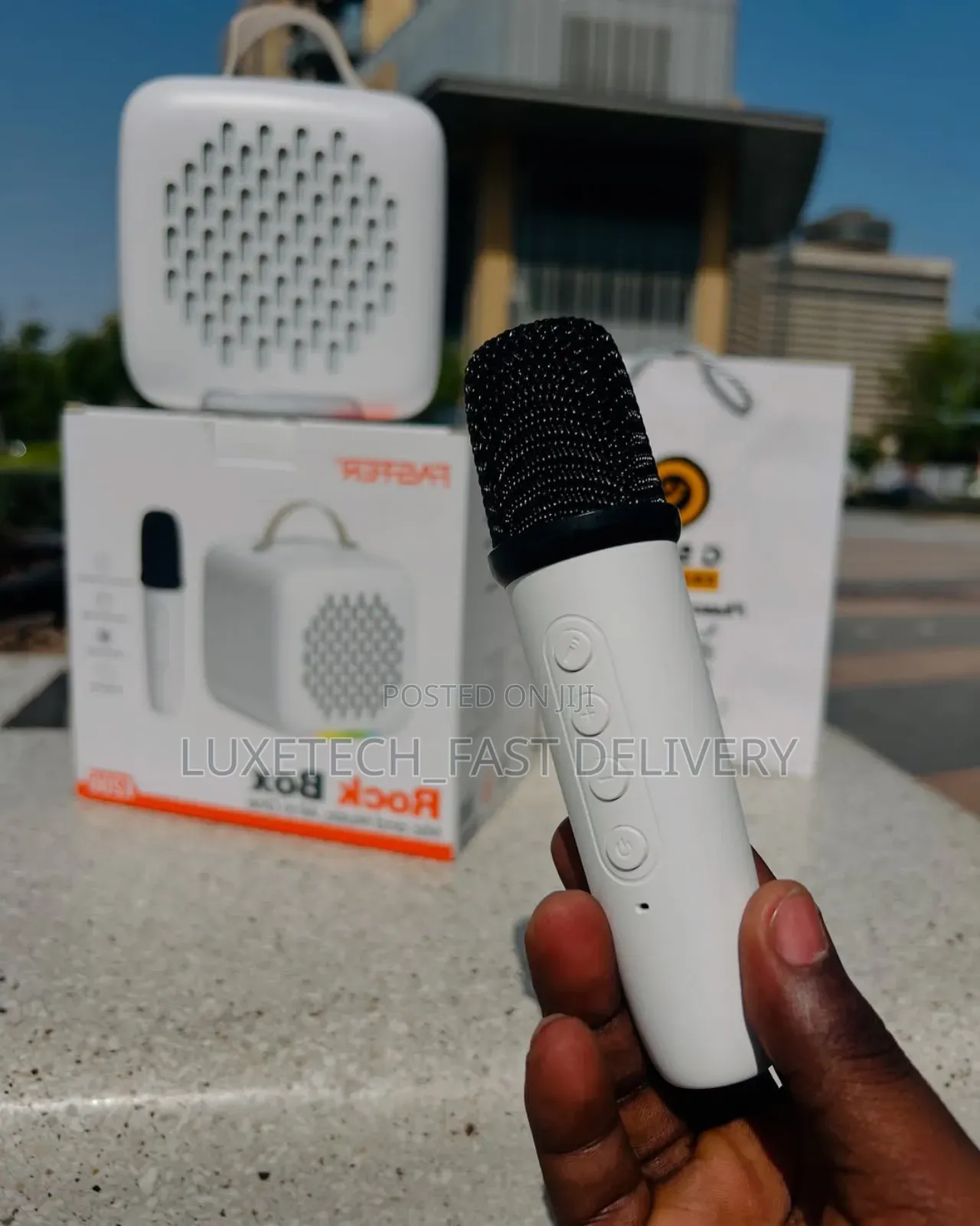 Rock Box Portable Karaoke Speaker With Wireless Mic