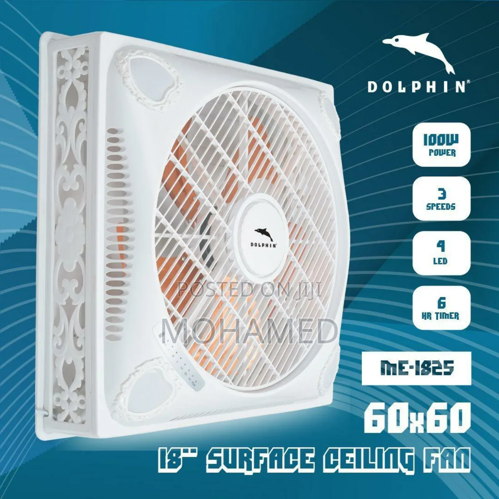 Dolphin Surface Ceiling Fan Size 18
