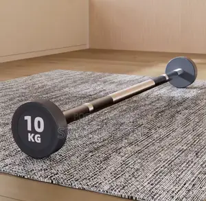 Fixed Rubber Barbell 10kg Dumbbell Heavy Duty