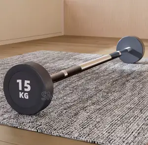 Fixed Rubber Barbell 15kg Dumbbell