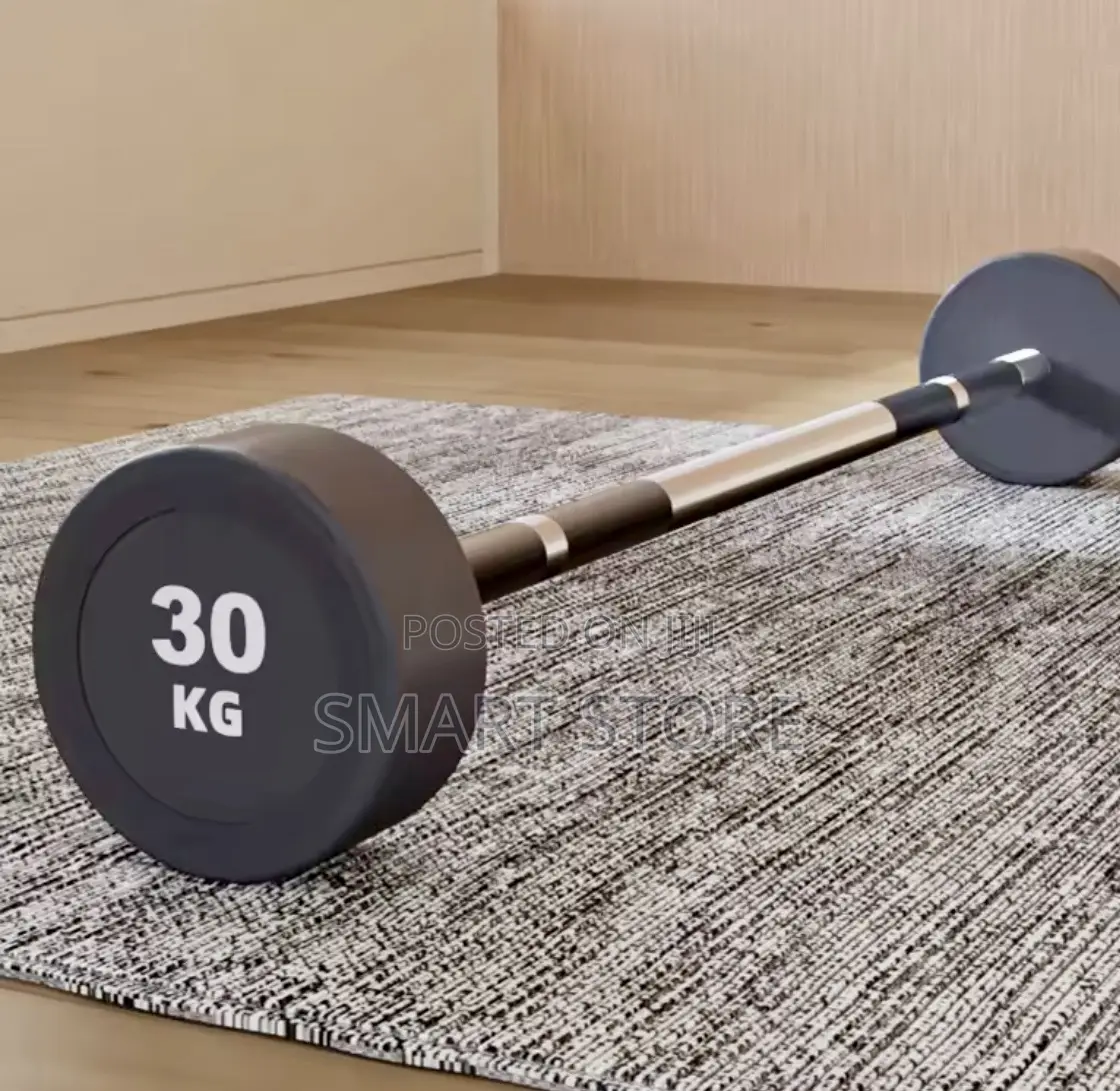 Fixed Rubber Barbell 30kg Dumbbell