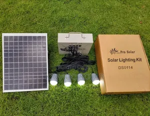 Solar Lighting Kit Yenye Taa 4 Kali Na Paneli 20w