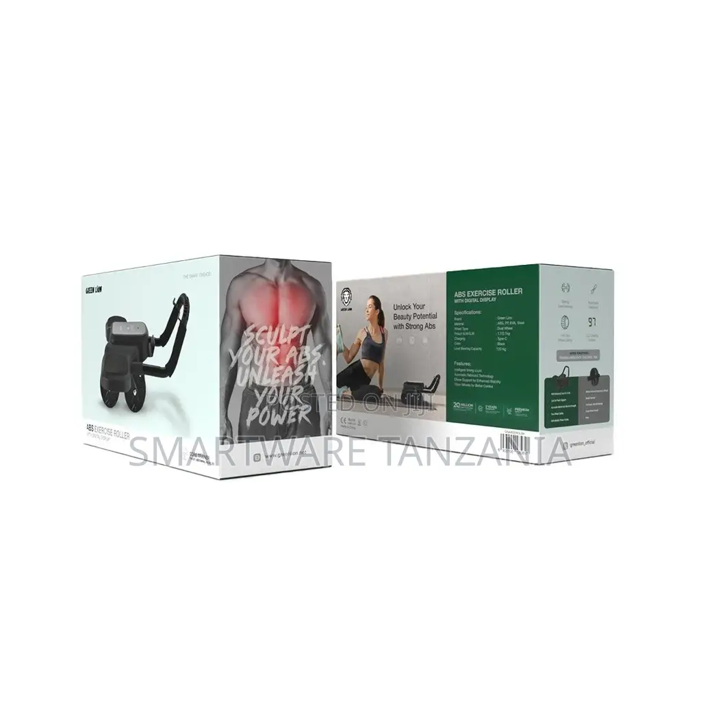 Green Lion Abs Exercise Roller - Black