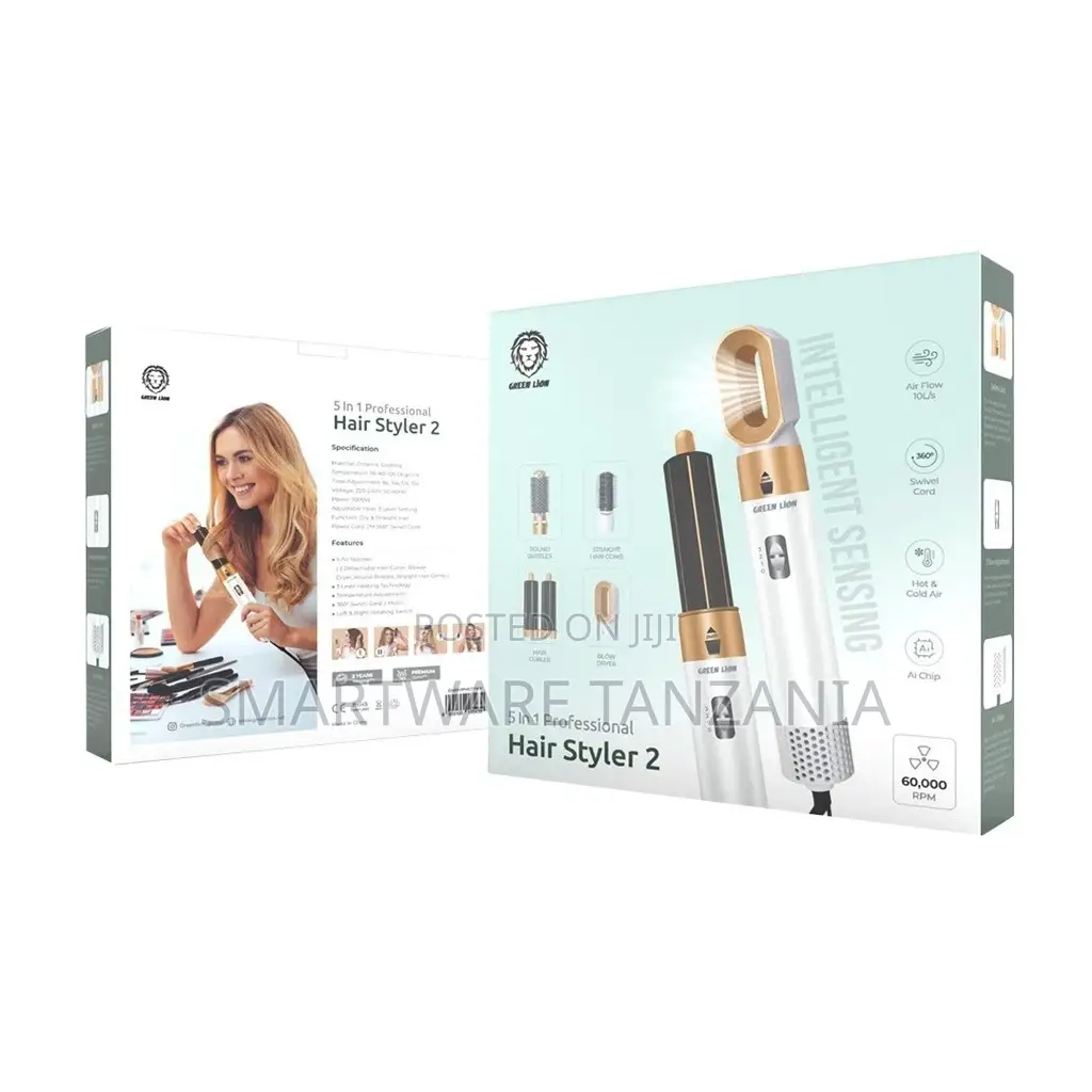 Green Lion 5 in 1 Professional Hair Styler 2 - White