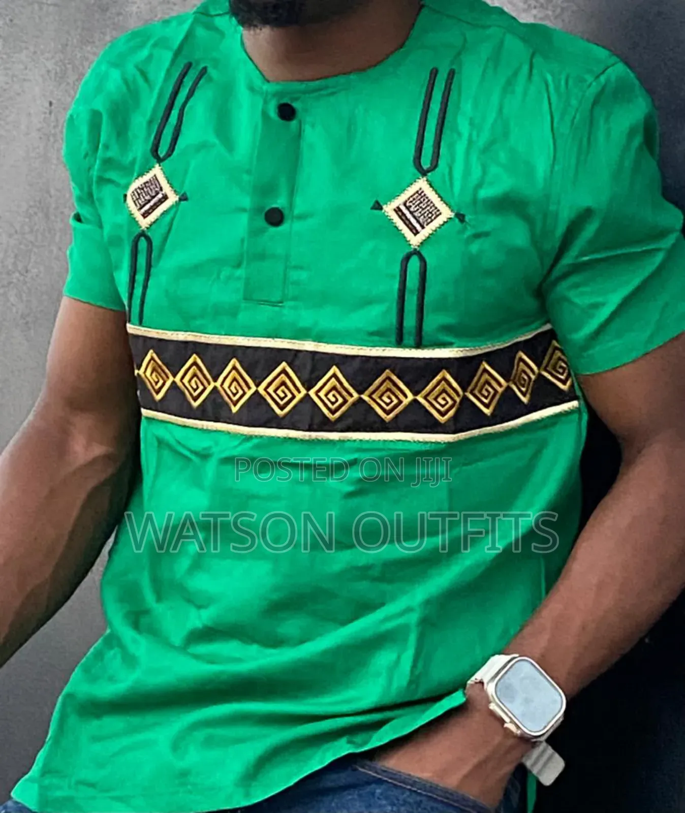 Two Buttons Design Top Men's Shirts or Shati