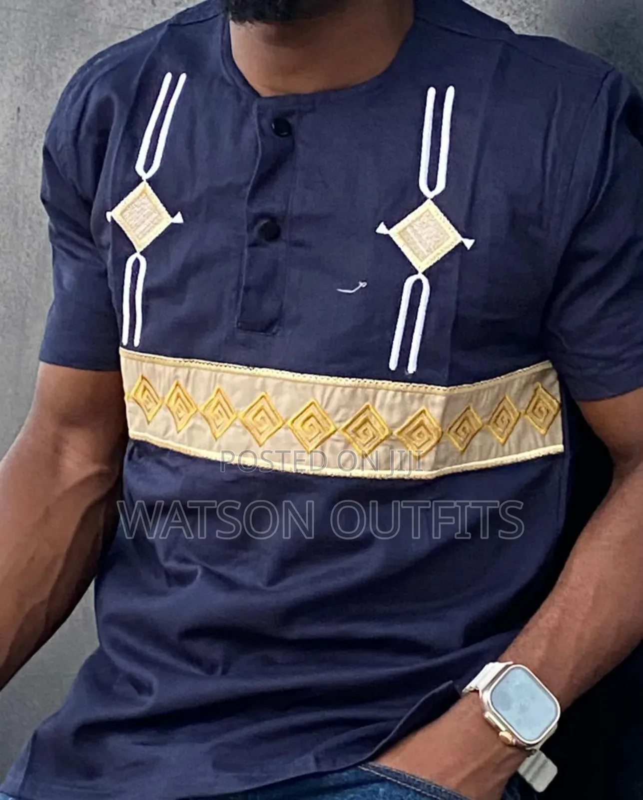 Two Buttons Design Top Men's Shirts or Shati
