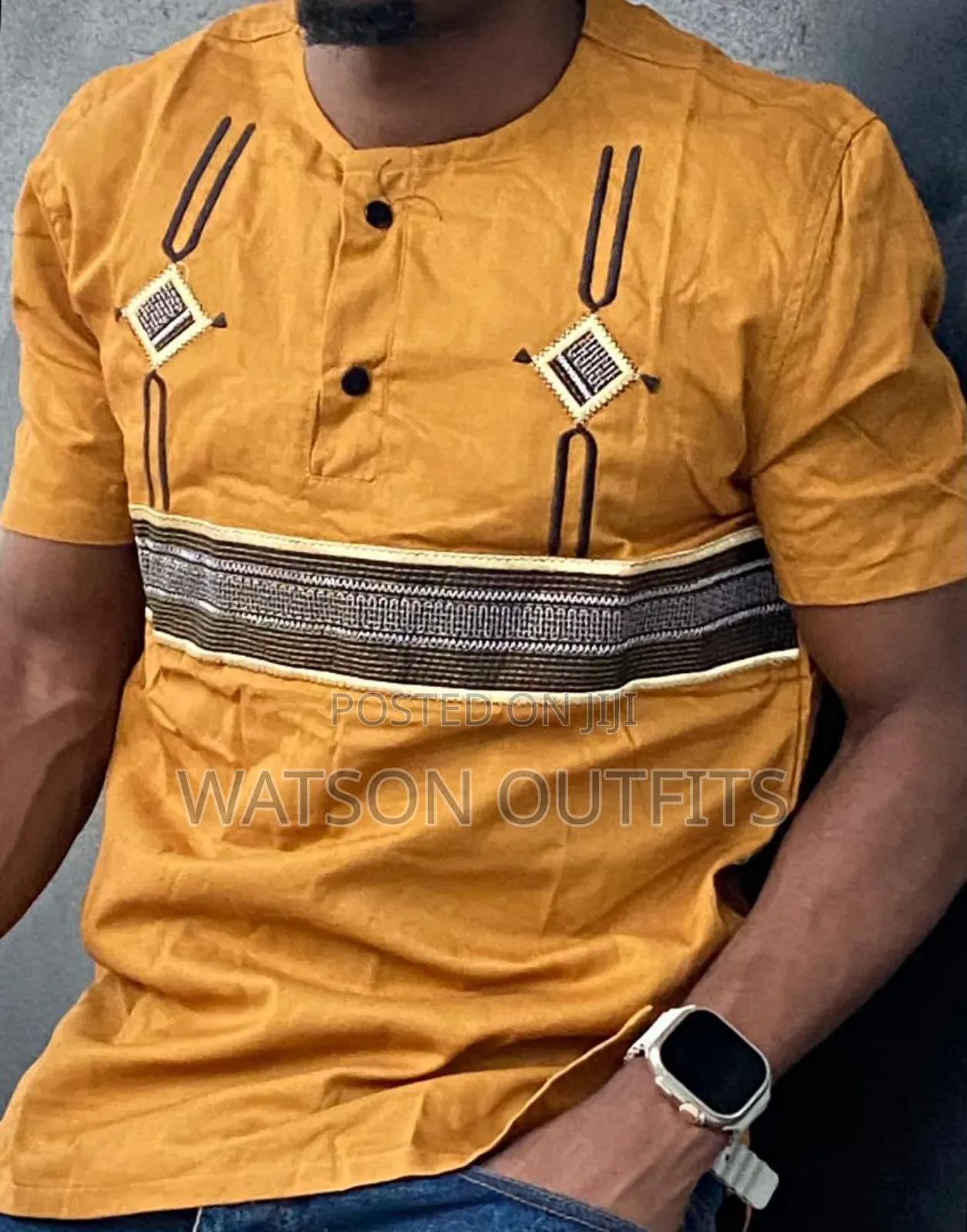 Two Buttons Design Top Men's Shirts or Shati
