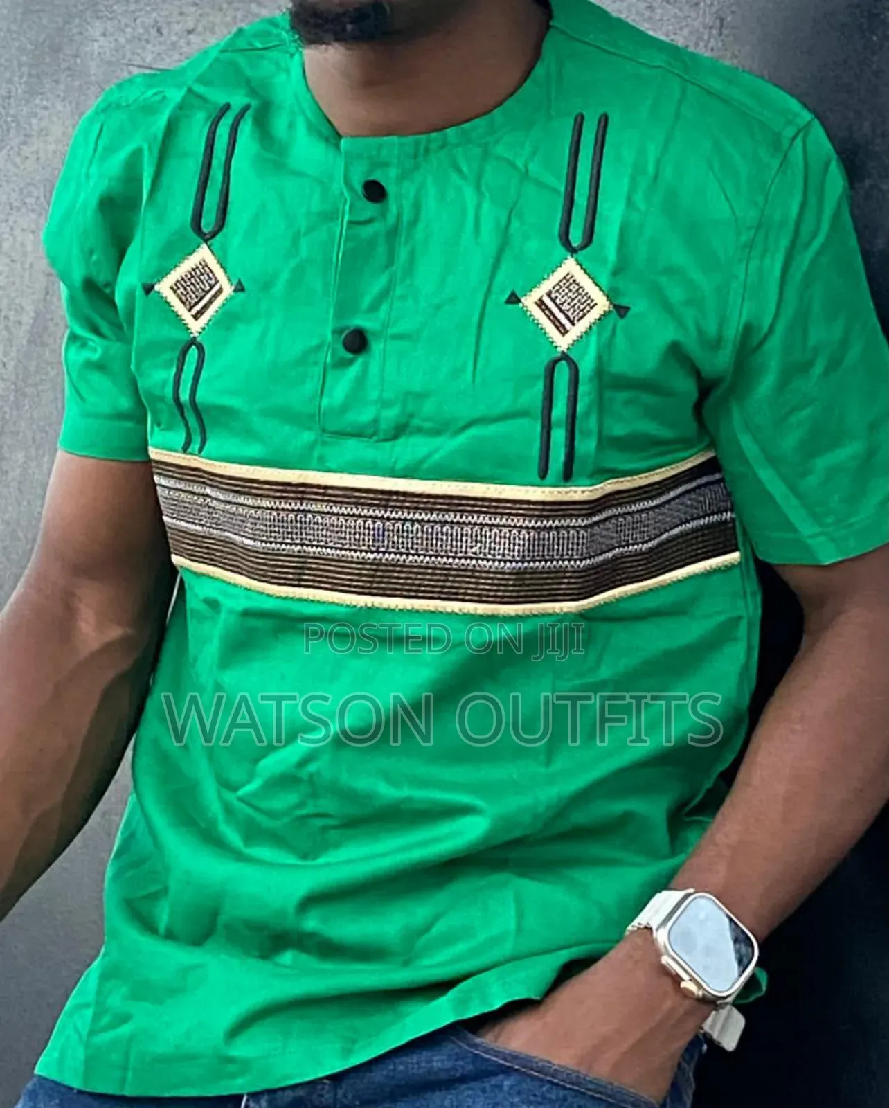 Two Buttons Design Top Men's Shirts or Shati