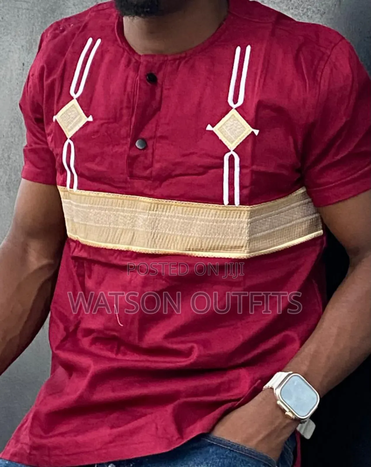 Two Buttons Design Top Men's Shirts or Shati