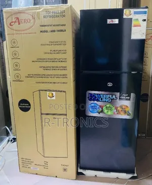 Aero Refrigerator 140l Double Door Top Freezer Ard-140