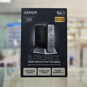 Anker Prime Usb C Charger, 240w 4-Port Fast Compact Gan Charger