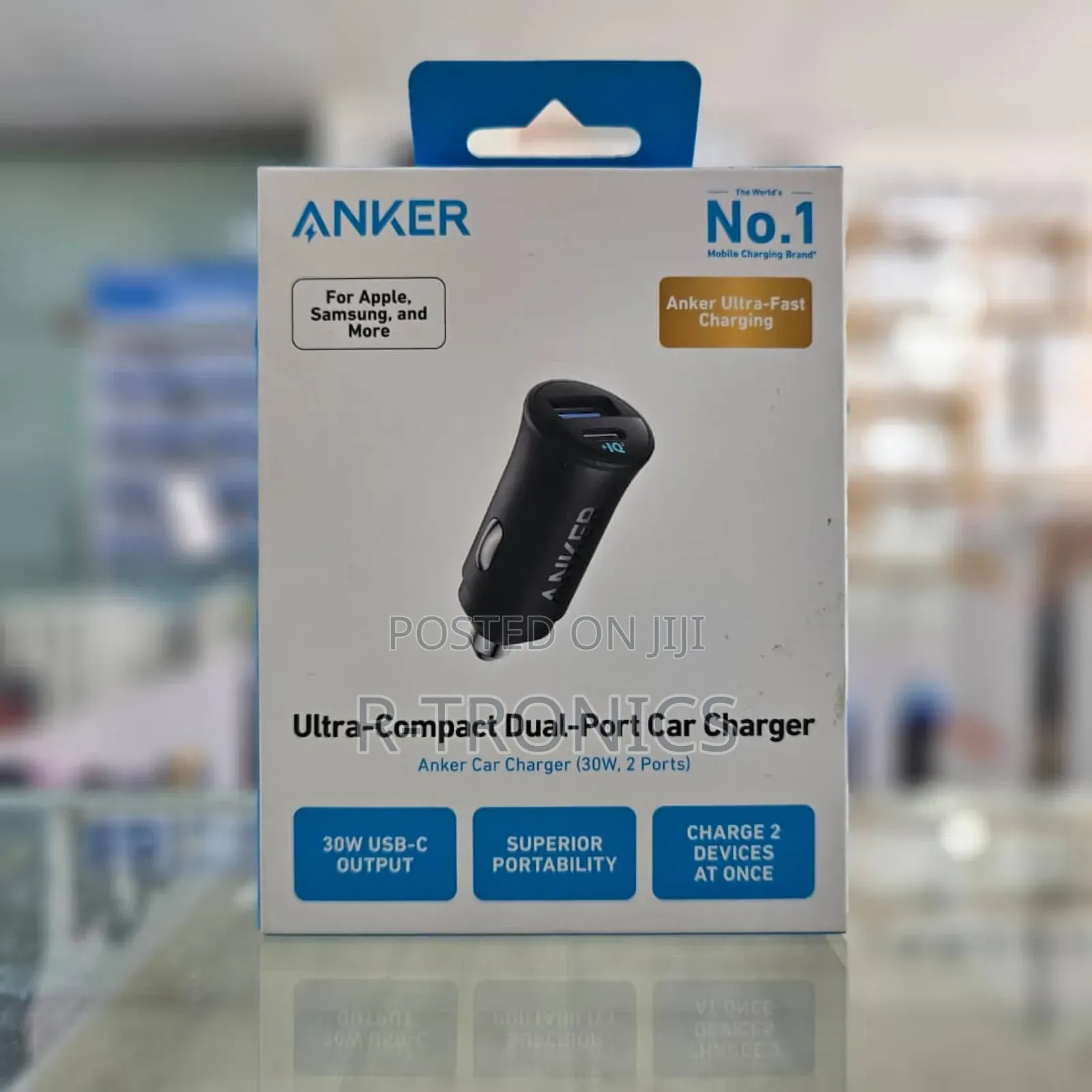 Anker Car Charger (30w, 2 Ports)