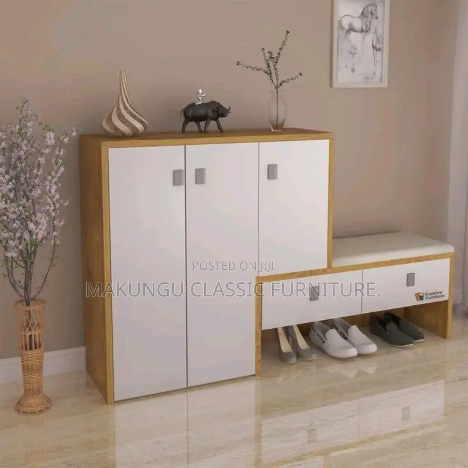 Consolate Table With Shoesrack Feature