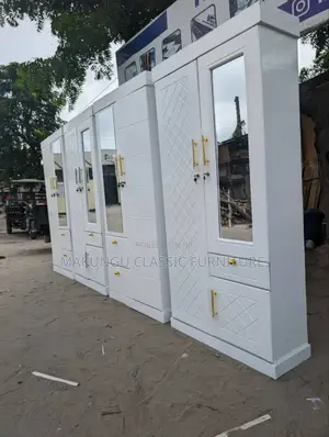 Kabati Milango Miwili Nyeupe