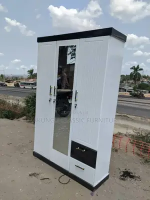 Multicolored Wardrobe With Three Doors