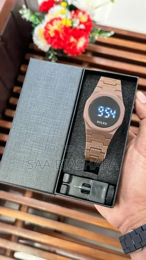 Rolex Digital Watch Classic Rose Gold