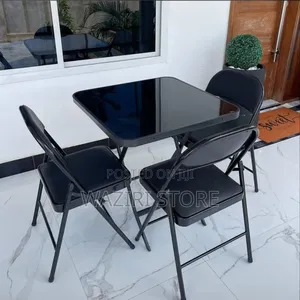 *#Folding Square Table With Tampered Glass*
Size: (102 X 22 X 80)Cm *