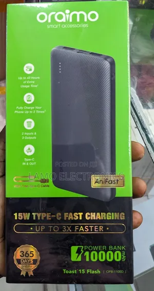 Oraimo Type-C Fast Charging 10000mah Opb-1100d Power Bank