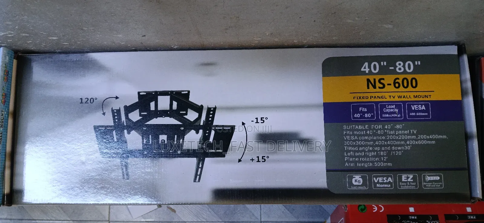 Ns-600 Full Motion Tv Wall Mount Bracket 40–80 Inch