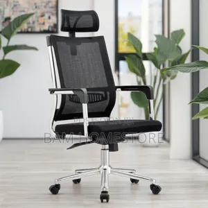 Chrome Frame High-Back Ergonomic Office Chair