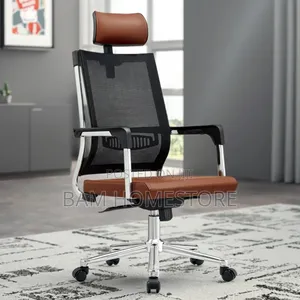 Chrome Frame High-Back Ergonomic Office Chair