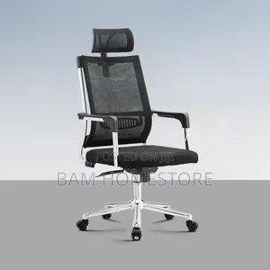 Chrome Frame High-Back Ergonomic Office Chair