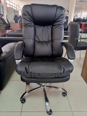 Black Faux Leather Executive Office Chair
