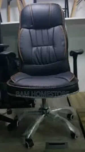 Black Faux Leather Executive Office Chair