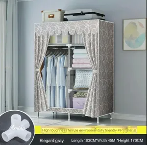2 Door Model Wardrobe Steel Pipe