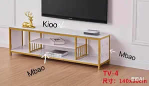 Tv Showcase With Wood and Glass Material
