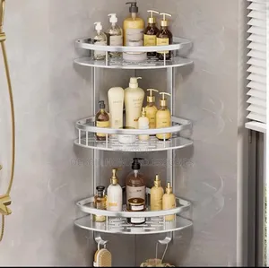 Multi Tiered Corner Shelf Stainless Steel