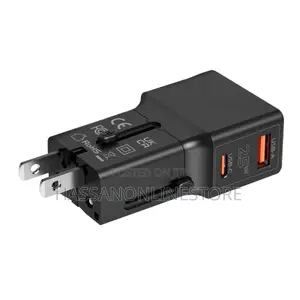 Totu Life Travel Adapter 25w, Eu/Us/Uk/Au Black