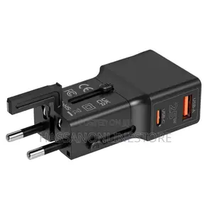 Totu Life Travel Adapter 25w, Eu/Us/Uk/Au Black
