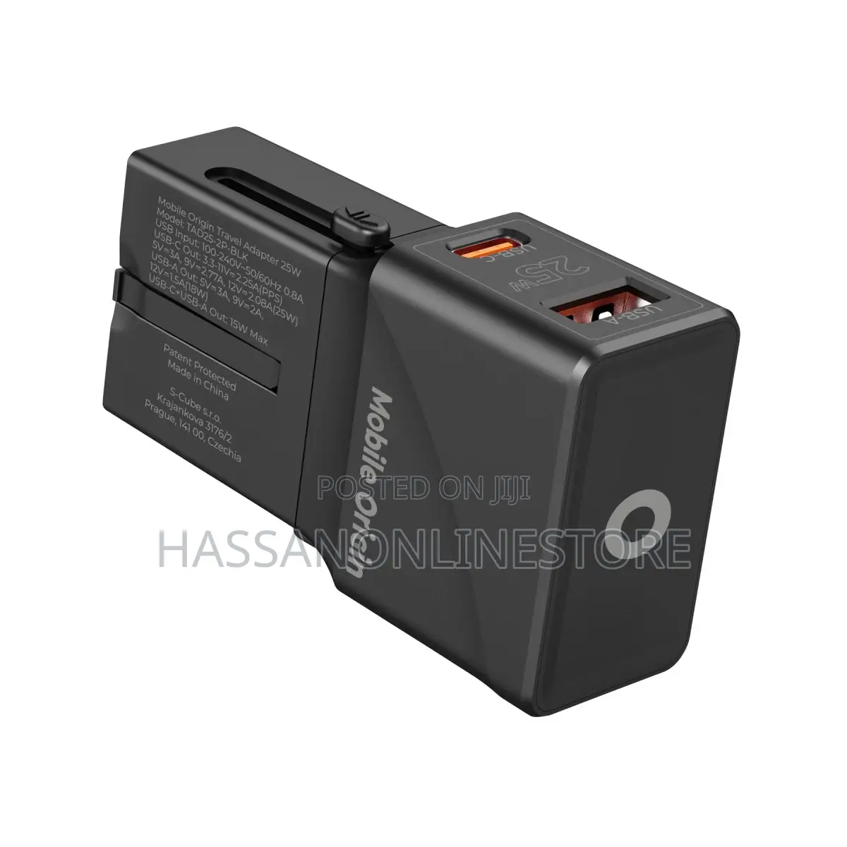 Totu Life Travel Adapter 25w, Eu/Us/Uk/Au Black