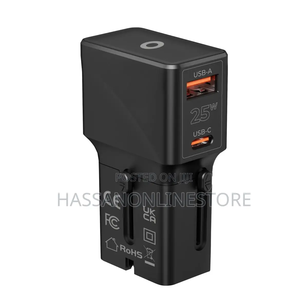 Totu Life Travel Adapter 25w, Eu/Us/Uk/Au Black