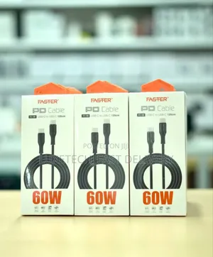 Faster 60w Usb-C to Usb-C Cable 120cm Fast Charging and Data Transfer