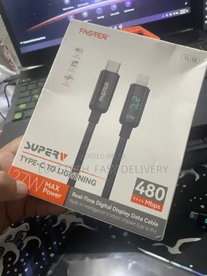 Faster Vl-50 27w Usb-C to Lightning Digital Data Cable 1m Length